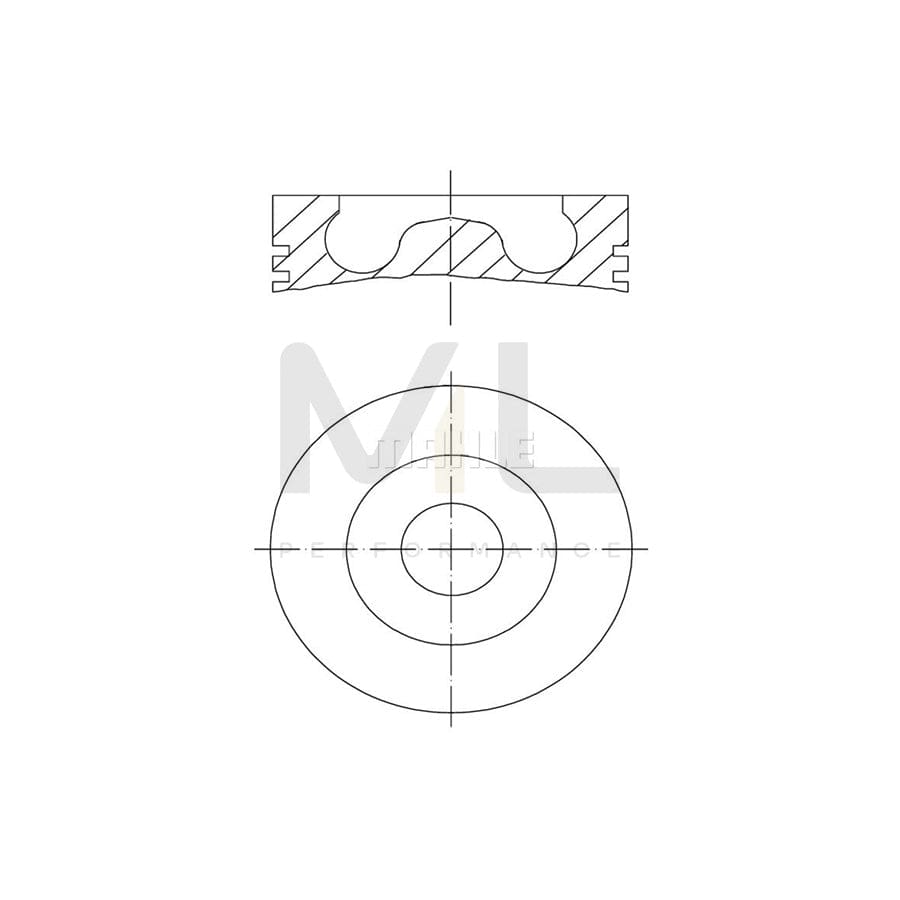 MAHLE ORIGINAL 013 PI 00147 000 Piston 73,5 mm, with cooling duct, with piston ring carrier | ML Performance Car Parts