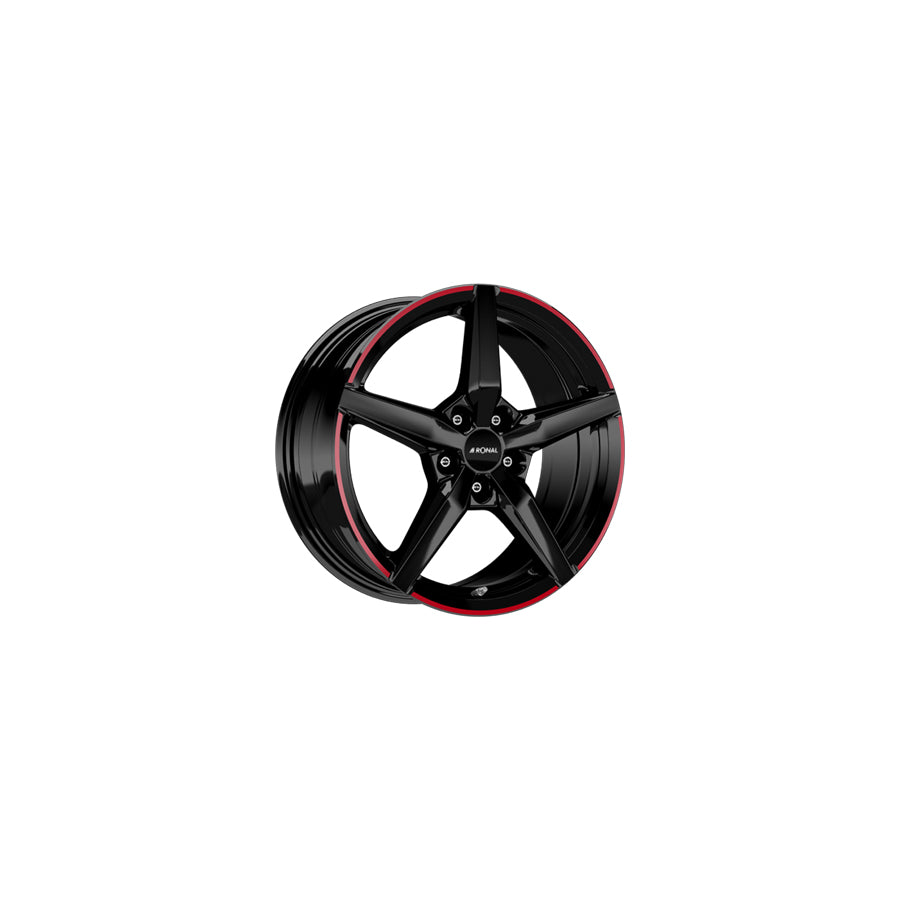 Ronal R69 MCR 7.5x17 ET50 69R7755.25X/MCR Jetblack - Red Rim Wheel | ML Performance UK Car Parts