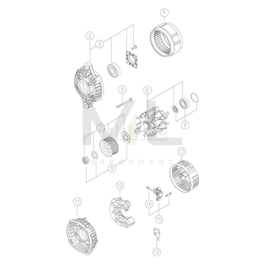 MAHLE ORIGINAL MG 354 Alternator 14V, 85A | ML Performance Car Parts