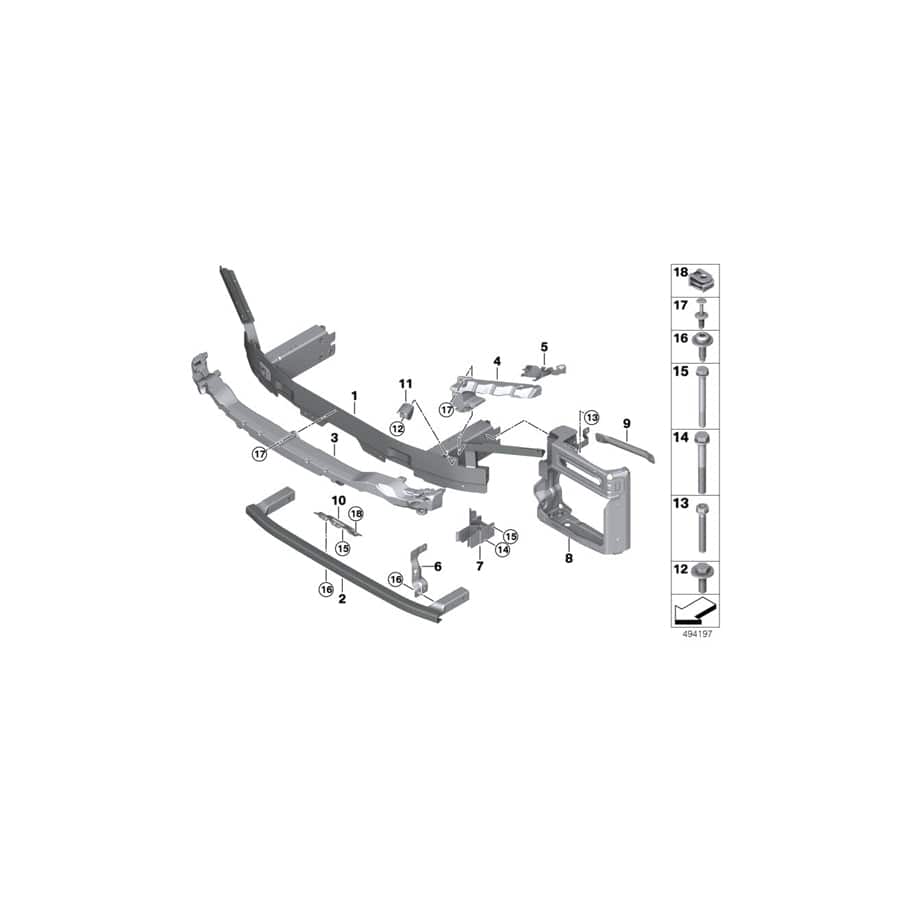 Genuine BMW 51117421881 G07 G05 G06 Cross Member, Rear (Inc. X6 40iX, X5 30iX & X5 45eX) | ML Performance UK Car Parts