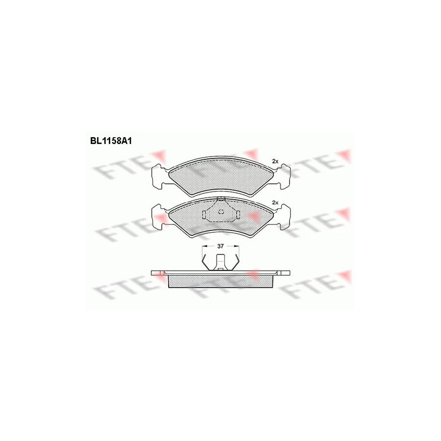 Fte BL1158A1 Brake Pad Set For Ford Fiesta | ML Performance UK Car Parts