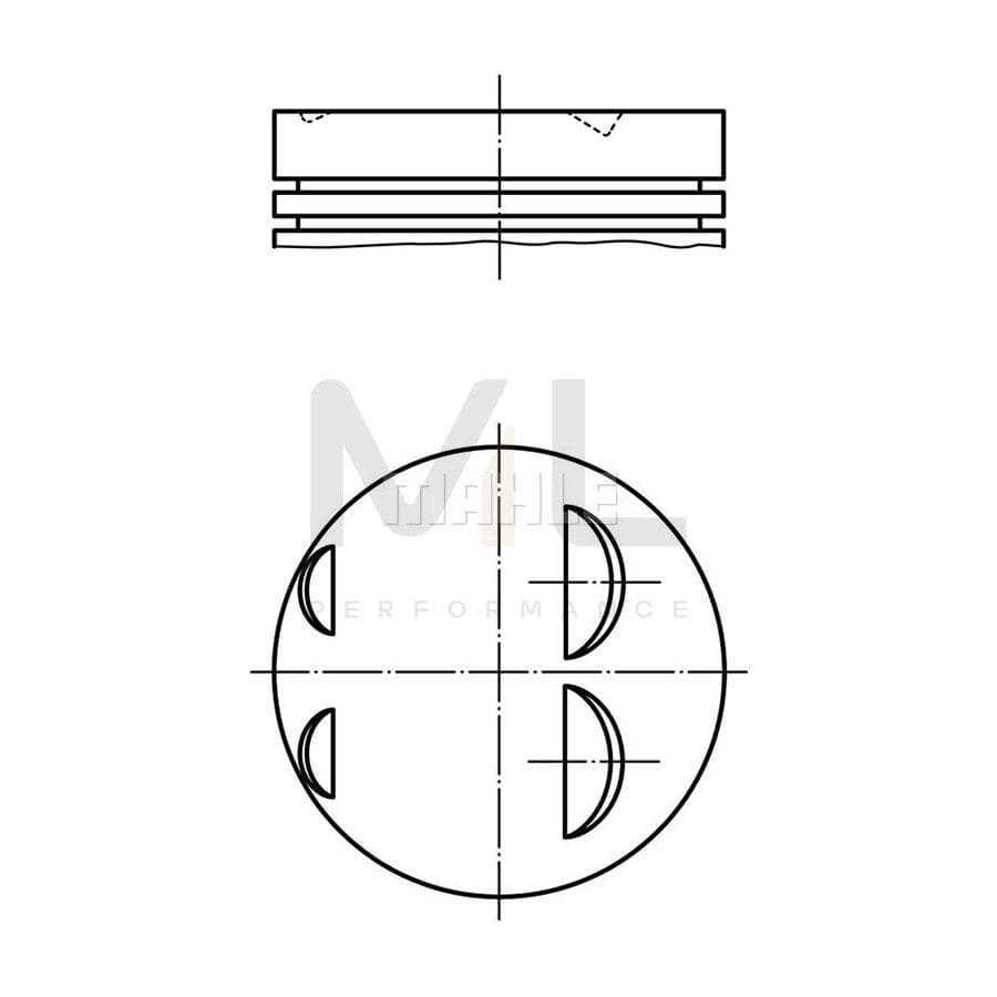 MAHLE ORIGINAL 001 03 02 Piston 89,5 mm | ML Performance Car Parts