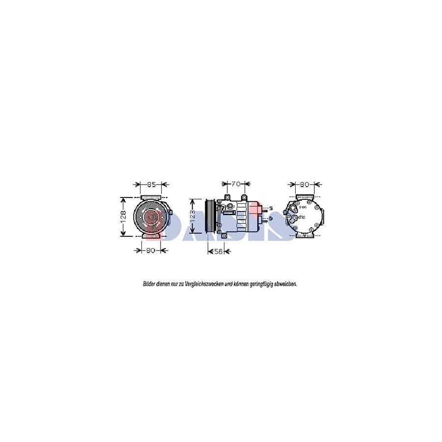 AKS Dasis 851815N Compressor, Air Conditioning | ML Performance UK