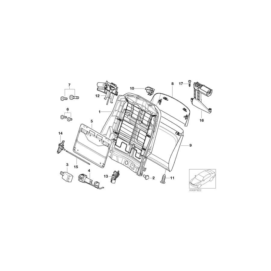 Genuine BMW 52107004729 E53 Upper Rear Panel SCHWARZ (Inc. X5 4.6is, X5 4.4i & X5 3.0i) | ML Performance UK Car Parts