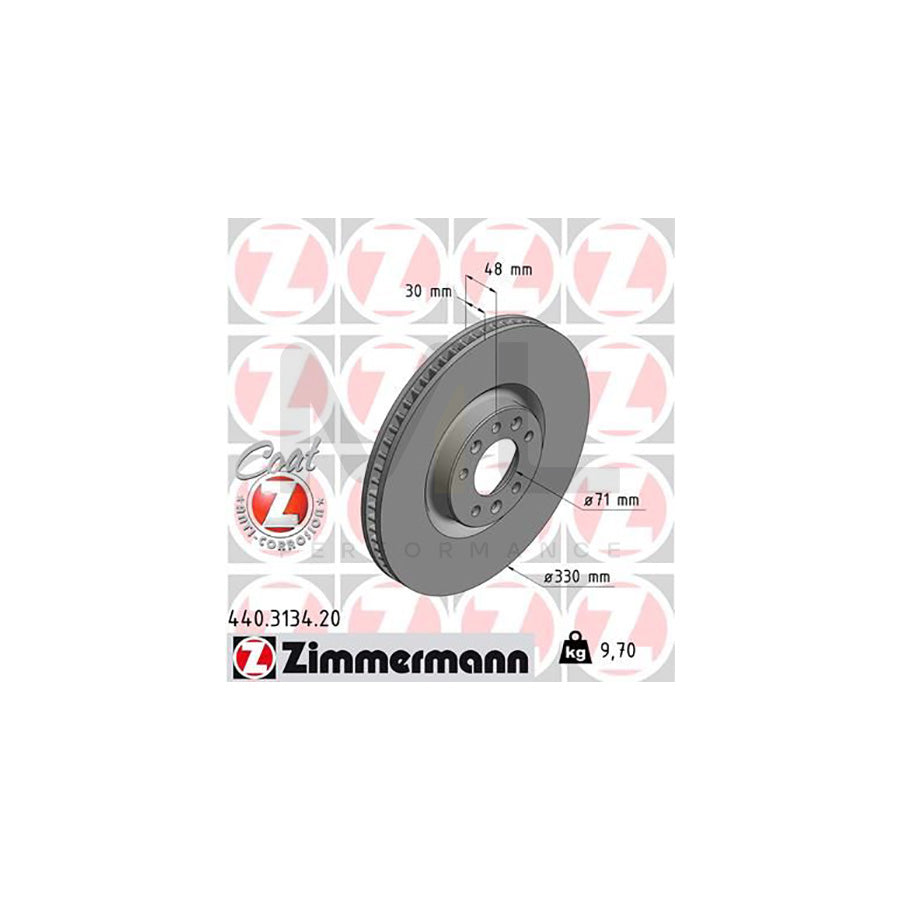 ZIMMERMANN COAT Z 440.3134.20 Brake Disc Internally Vented, Coated | ML Performance Car Parts