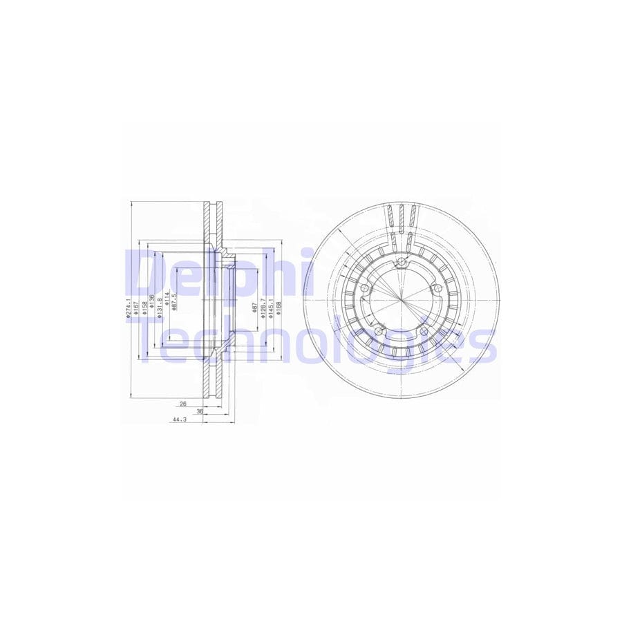 Delphi Bg4134 Brake Disc