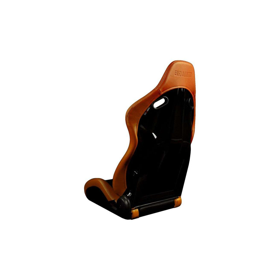 BRAUM Falcon-S Series Reclinable Composite Seats (British Tan Leatherette Alcantara Inserts Black Stitching) – Priced Per Pair