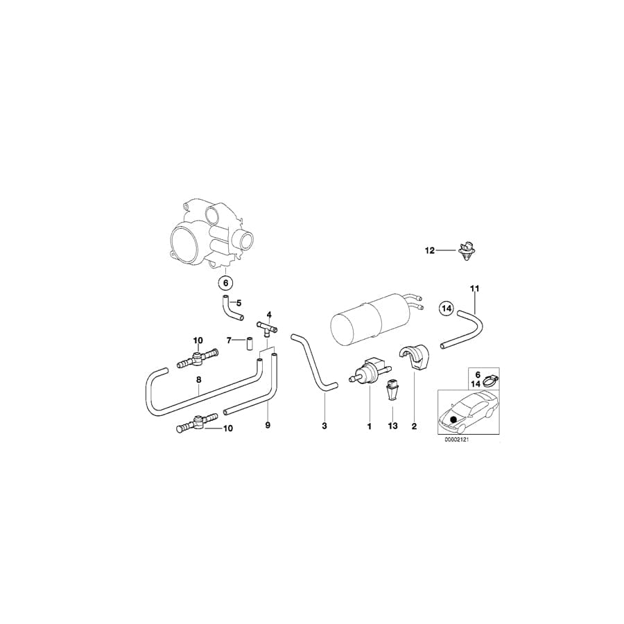 Genuine BMW 11641741269 E31 Hose (Inc. 840i) | ML Performance UK Car Parts