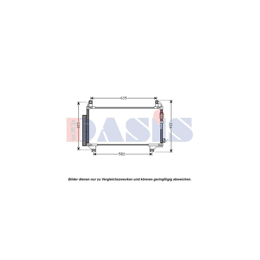 AKS Dasis 212104N Air Conditioning Condenser For Toyota Yaris II Hatchback (Xp9) | ML Performance UK