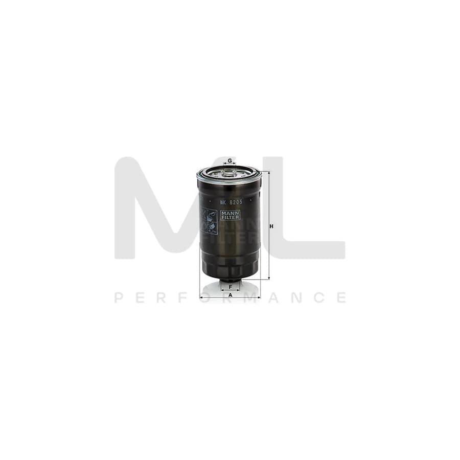 MANN-FILTER WK 8205 Fuel filter Spin-on Filter | ML Performance Car Parts