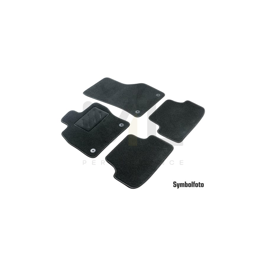 WALSER 80288 Floor mat set for SKODA Citigo Textile, Front and Rear, Quantity: 4, Black | ML Performance Car Parts