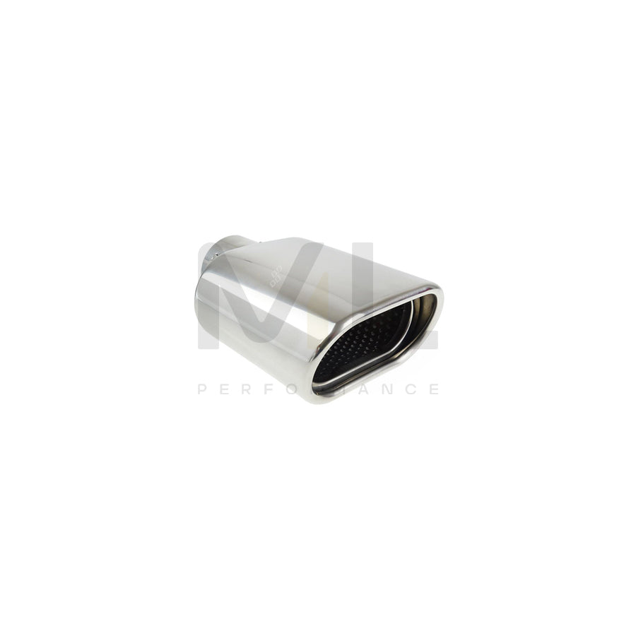 AMiO MT 019 02190 Exhaust tip oval, Wide, Stainless Steel, 168mm, 56mm | ML Performance Car Parts