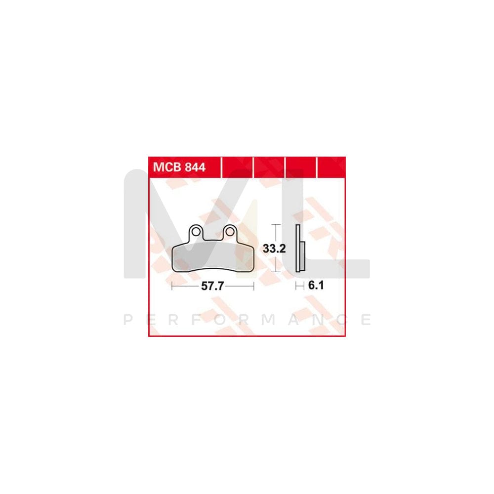 TRW Organic Allround Mcb844 Brake Pad Set | ML Performance Car Parts