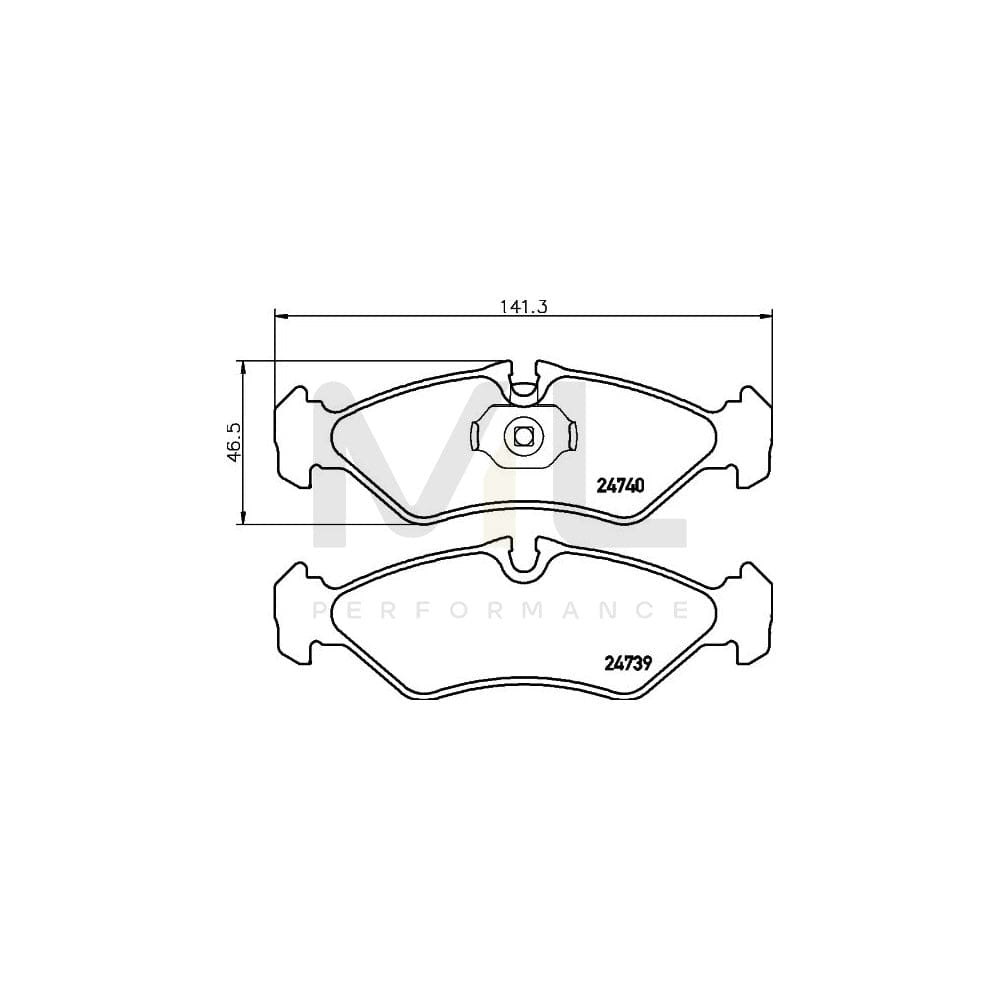 Hella 8DB 355 014-421 Brake Pad Set Incl. Wear Warning Contact | ML Performance Car Parts