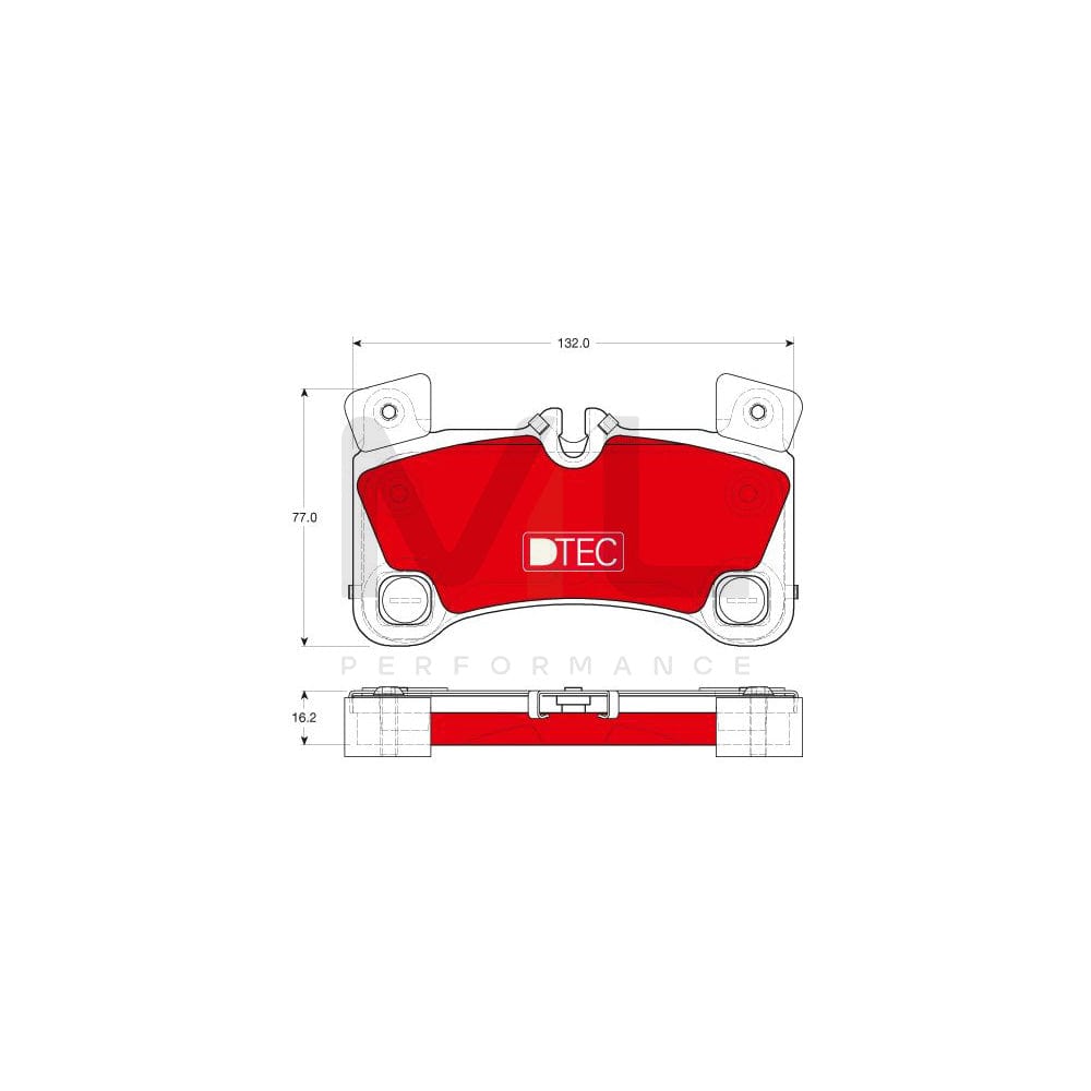 TRW Dtec Cotec Gdb1775Dte Brake Pad Set Prepared For Wear Indicator | ML Performance Car Parts