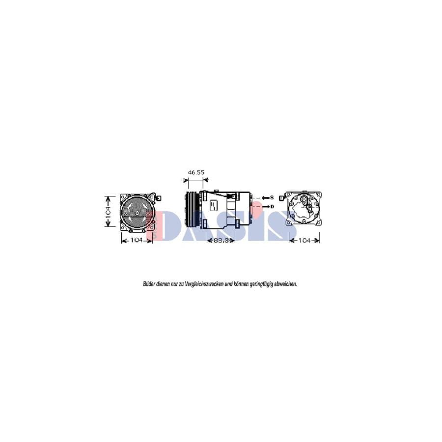 AKS Dasis 851818N Compressor, Air Conditioning | ML Performance UK