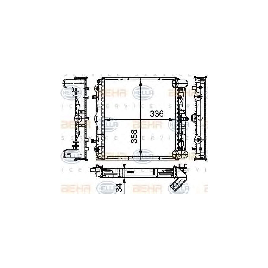 Hella 8MK 376 714-294 Engine Radiator