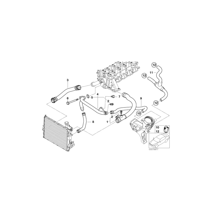 Genuine BMW 11532247687 E46 Hose F Inlet/Double Pipe/Oil Cooler (Inc. 318d & 320d) | ML Performance UK Car Parts