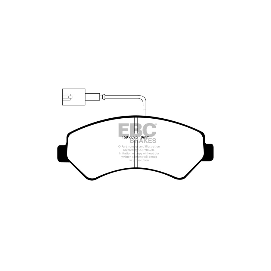 EBC DP1969/2 Citroen Fiat Opel Peugeot Ultimax Front Brake Pads - Brembo Caliper 2 | ML Performance UK Car Parts