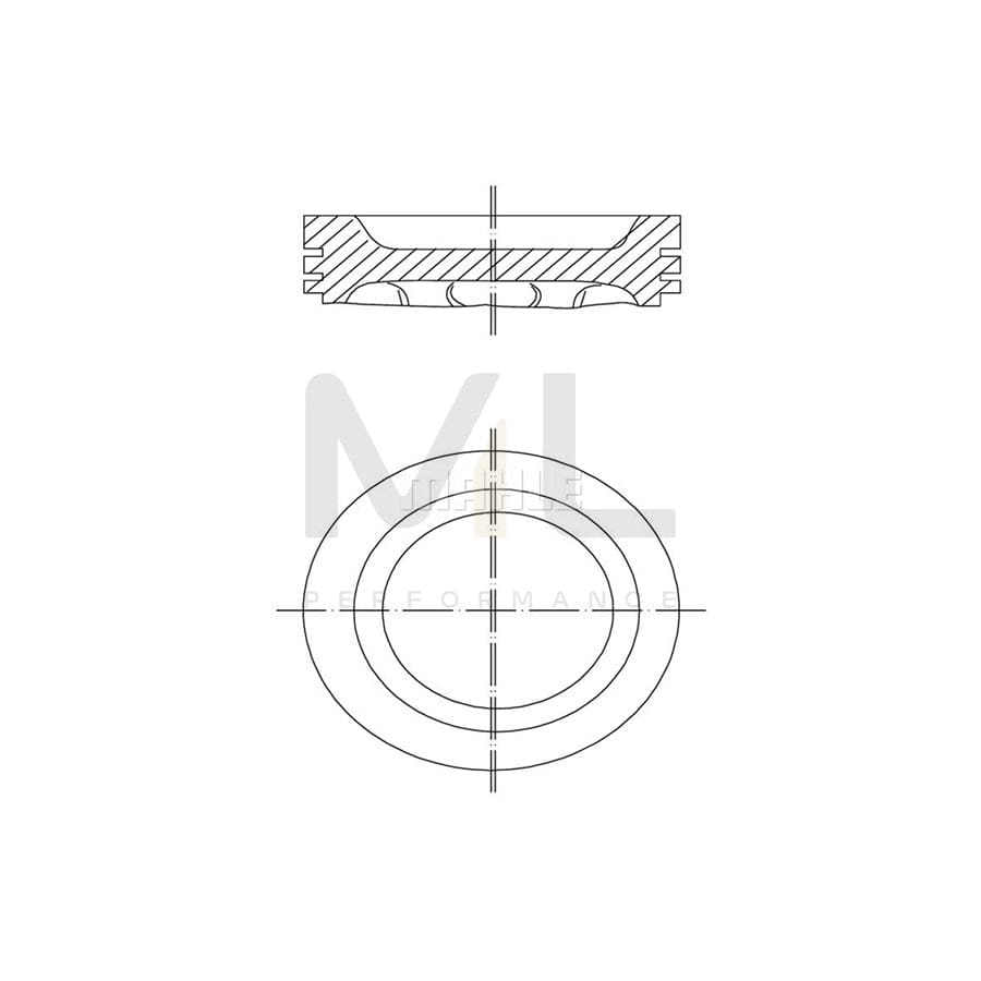 MAHLE ORIGINAL 030 34 02 Piston for VW TRANSPORTER 81,51 mm | ML Performance Car Parts