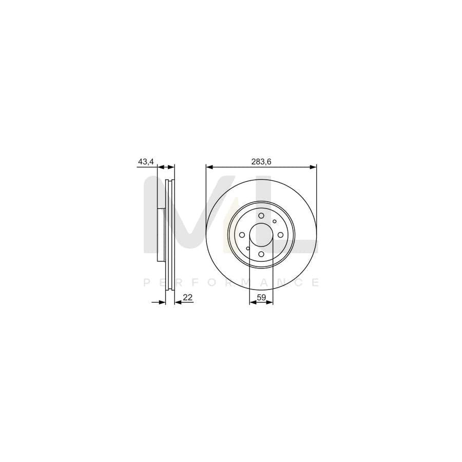 BOSCH 0 986 479 S01 Brake Disc Vented, Oiled | ML Performance Car Parts