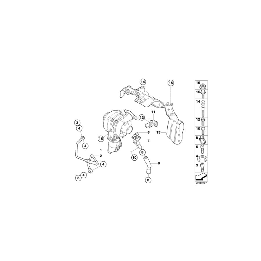 Genuine BMW 11657543776 R56 Hex Bolt M6X16 (Inc. Cooper D & One D) | ML Performance UK Car Parts