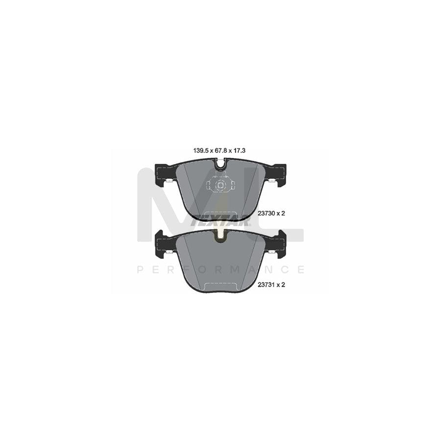 TEXTAR epad 2373081 Brake pad set prepared for wear indicator | ML Performance Car Parts