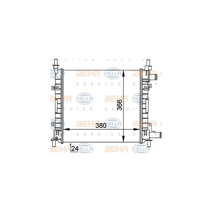 Hella 8MK 376 714-251 Engine Radiator For Ford Ka Hatchback (RB)