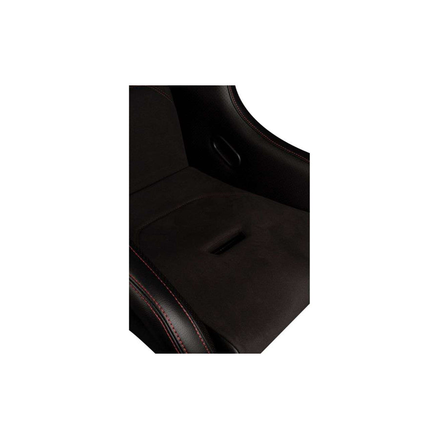 BRAUM Falcon-S Series Fixed Back Bucket Composite Seat (Black Leatherette Alcantara Inserts Red Stitching) - Priced Per Seat