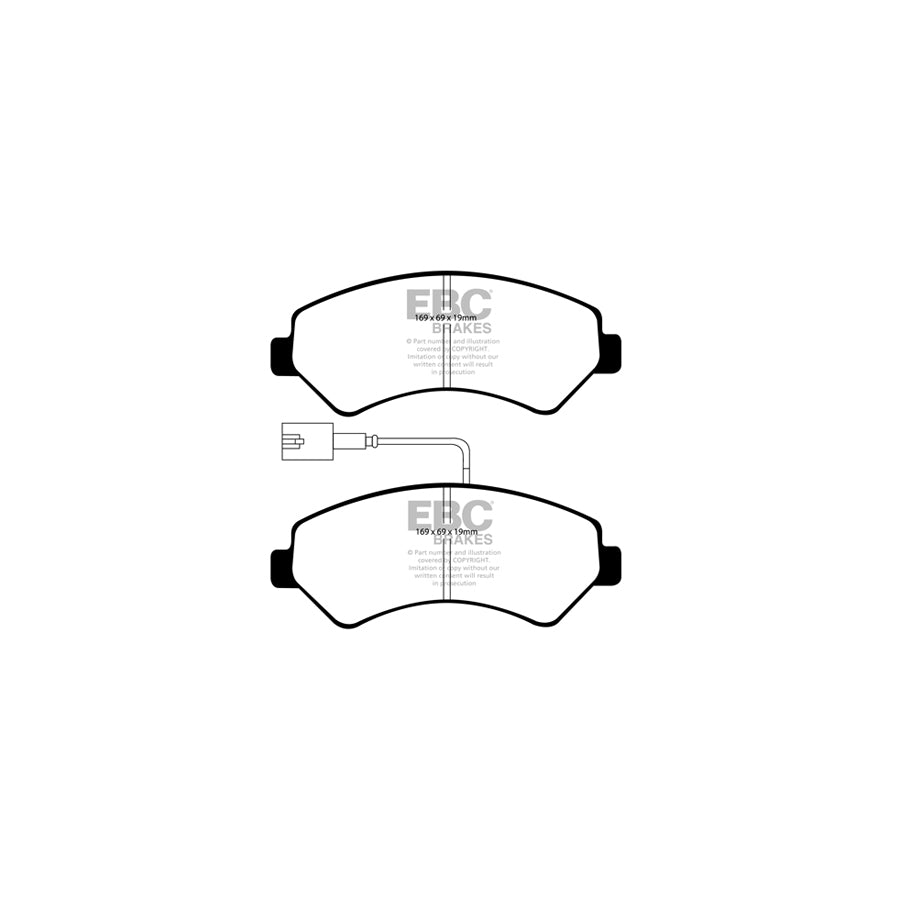 EBC DP1969 Citroen Fiat Peugeot Ultimax Front Brake Pads - Brembo Caliper 2 | ML Performance UK Car Parts