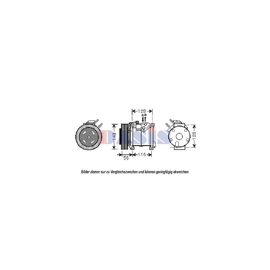 AKS Dasis 851819N Compressor, Air Conditioning | ML Performance UK