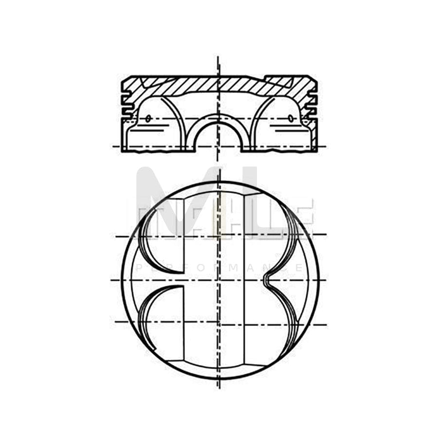 MAHLE ORIGINAL 081 PI 00101 000 Piston 84,0 mm, without cooling duct | ML Performance Car Parts