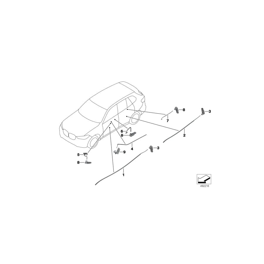 Genuine BMW 63316996397 G07 G05 G06 Optical Conductor, Contour Line Door, Le (Inc. X6 40iX, X6 M50dX & X6 40i) | ML Performance UK Car Parts