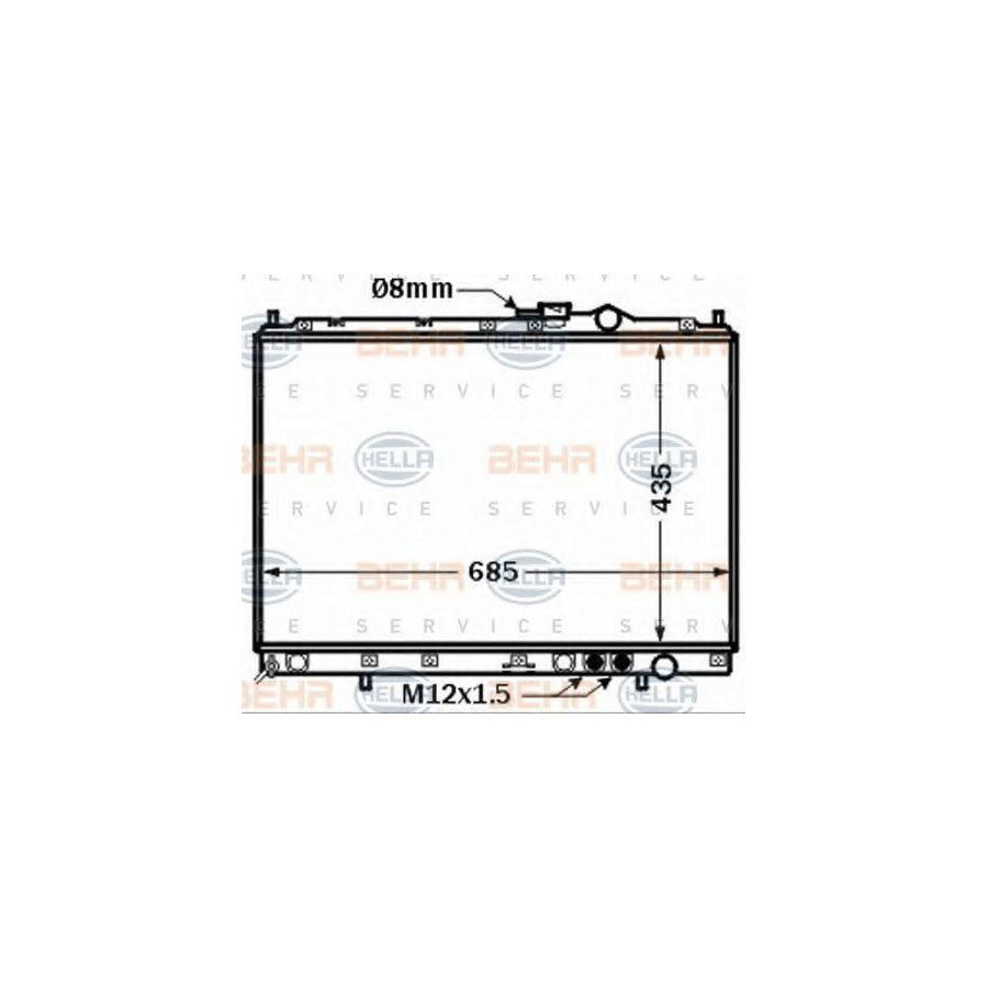 Hella 8MK 376 769-221 Engine Radiator