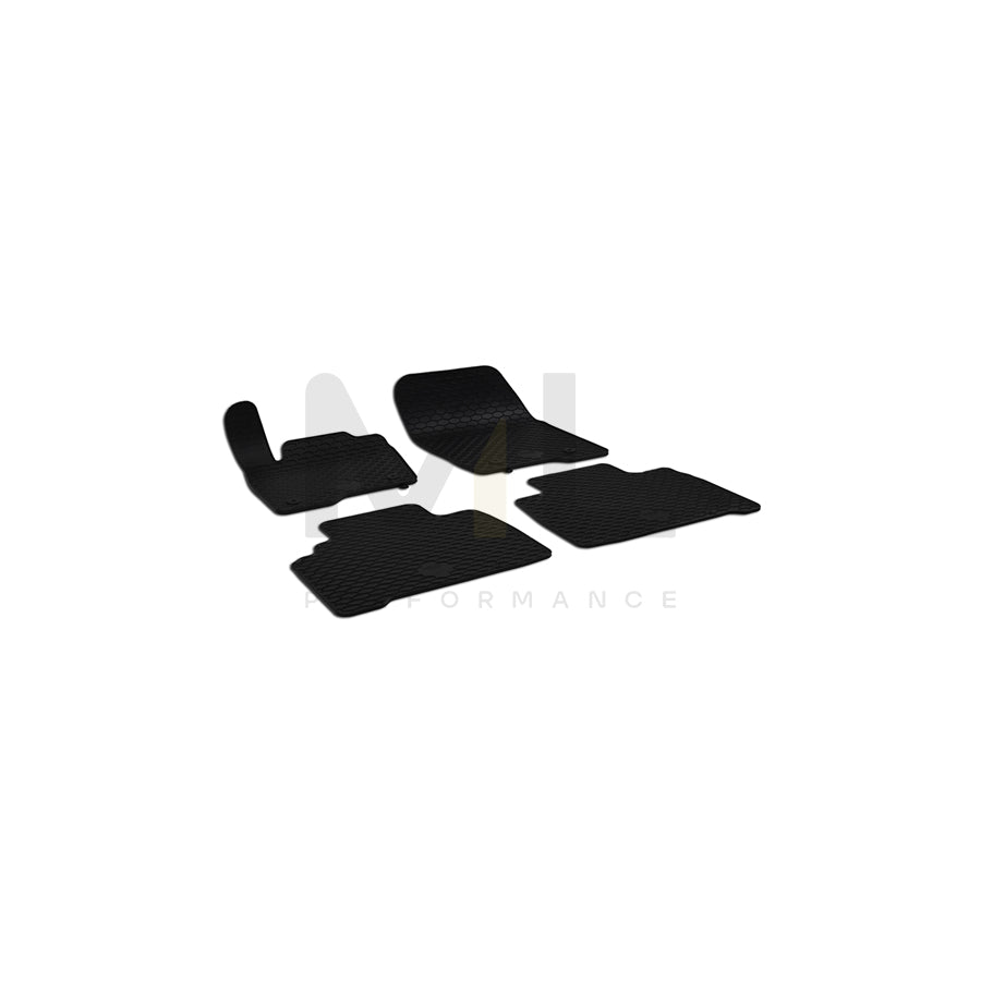 WALSER Tailored 50767 Floor mat set Elastomer, Front and Rear, Quantity: 4, Black | ML Performance Car Parts