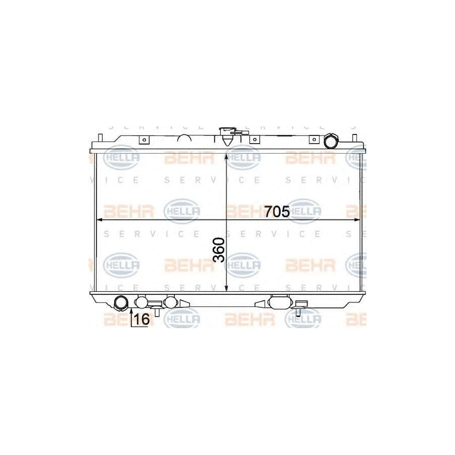 Hella 8MK 376 770-701 Engine Radiator