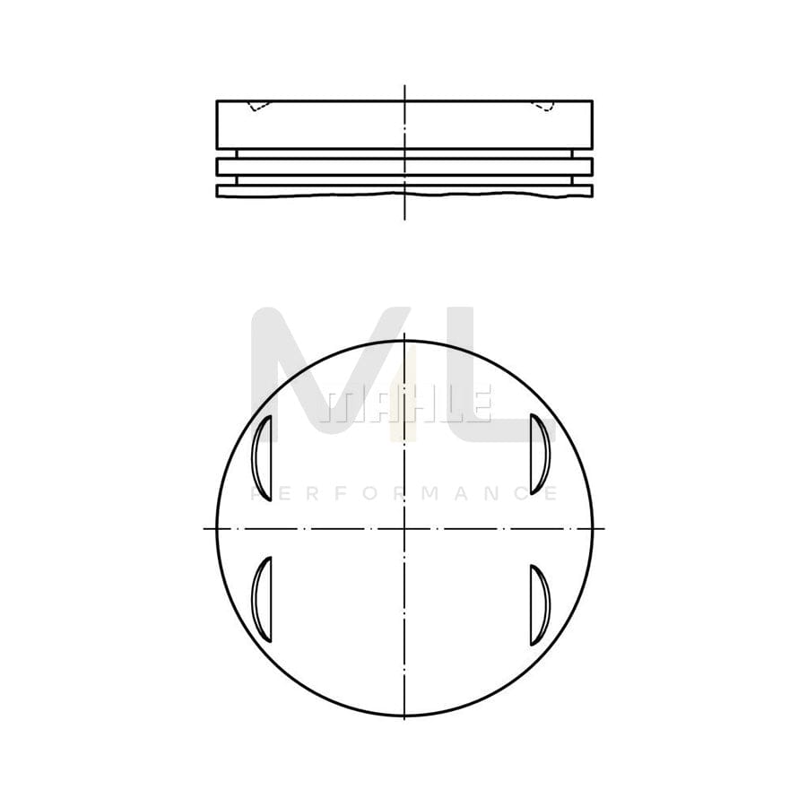 MAHLE ORIGINAL 083 20 02 Piston 84,5 mm, without cooling duct | ML Performance Car Parts