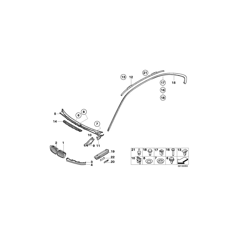 Genuine BMW 51717003937 E46 Finisher, Side Frame Left CHROM (Inc. 328Ci, M3 & 320Cd) | ML Performance UK Car Parts