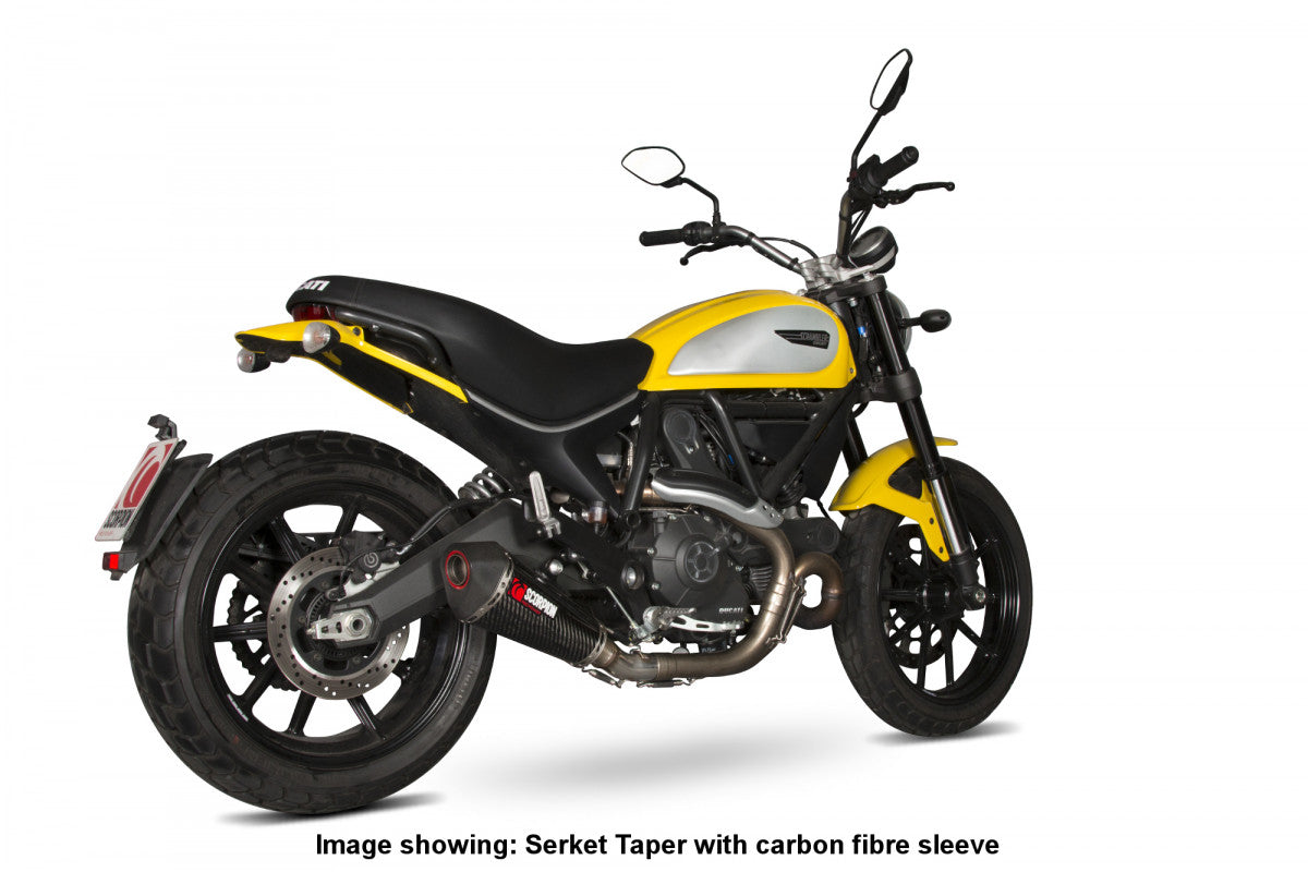 Scorpion RDI62TEO Ducati Scrambler 800 Serket Taper Slip-On - Titanium Sleeve | ML Performance UK UK