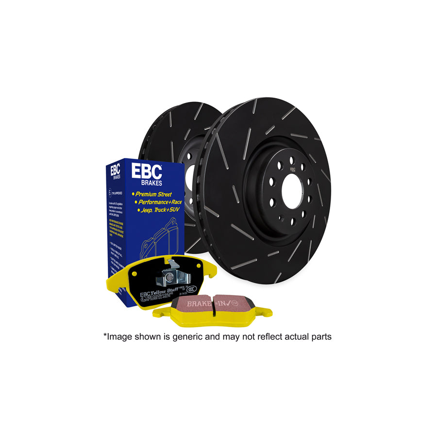 EBC PD08KR113 BMW E85 Yellowstuff Rear Brake Pad & USR Disc Kit - ATE Caliper 1 | ML Performance UK Car Parts