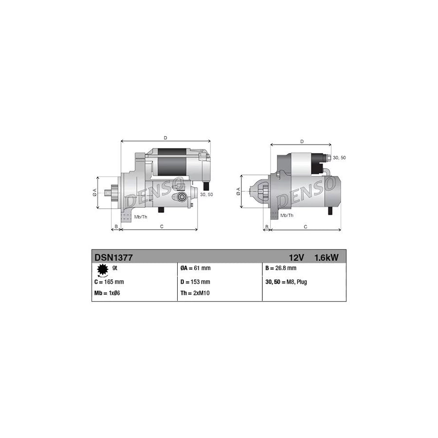 Denso DSN1377 Dsn1377 Starter Motor | ML Performance UK