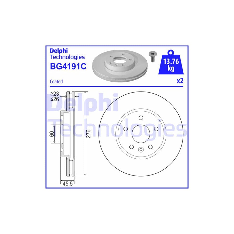 Delphi Bg4191C Brake Disc