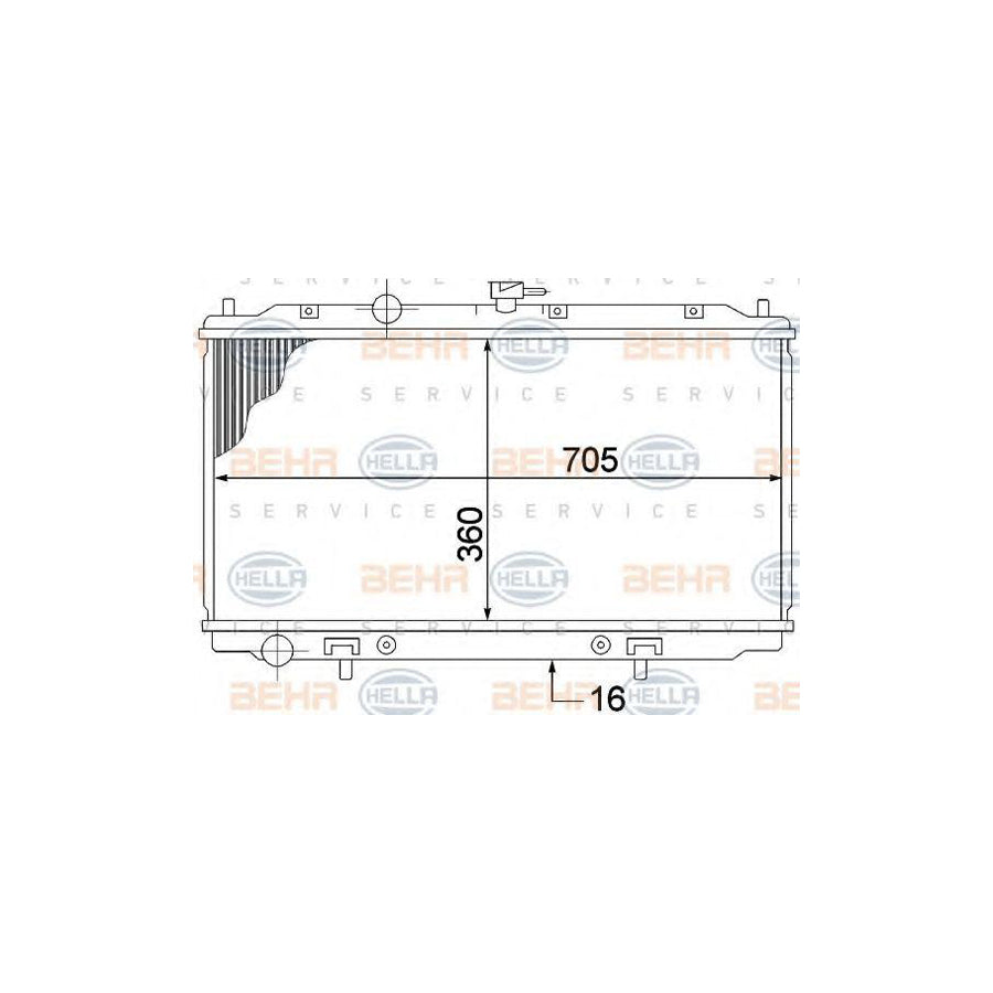 Hella 8MK 376 770-661 Engine Radiator For Nissan Primera