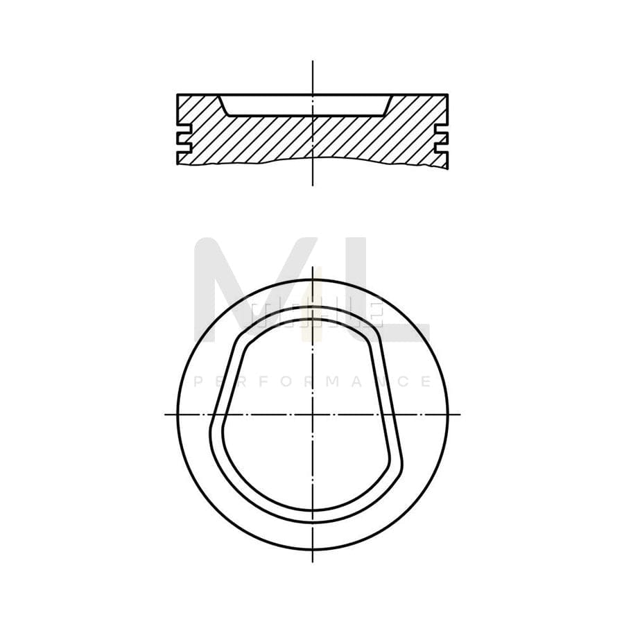 MAHLE ORIGINAL 030 67 01 Piston 76,76 mm, without cooling duct | ML Performance Car Parts