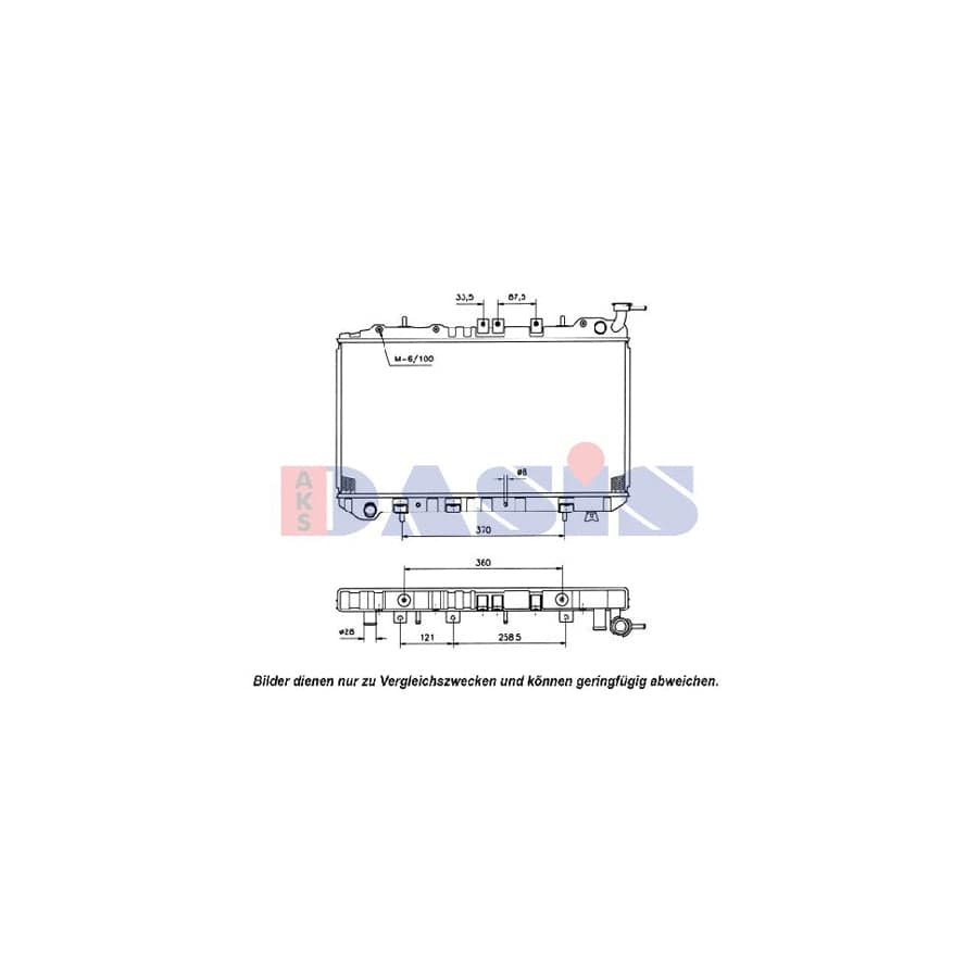 AKS Dasis 070360N Engine Radiator For Nissan Primera Estate (W10) | ML Performance UK