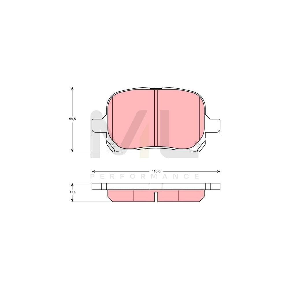 TRW Gdb3152 Brake Pad Set Not Prepared For Wear Indicator | ML Performance Car Parts