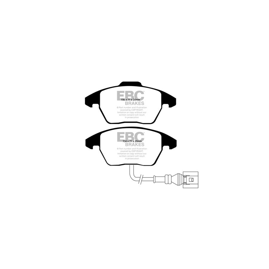 EBC PLK1904 Skoda Fabia (5J) Yellowstuff Pads and Brake Line Performance Pack - Girling/TRW Caliper 2 | ML Performance UK Car Parts