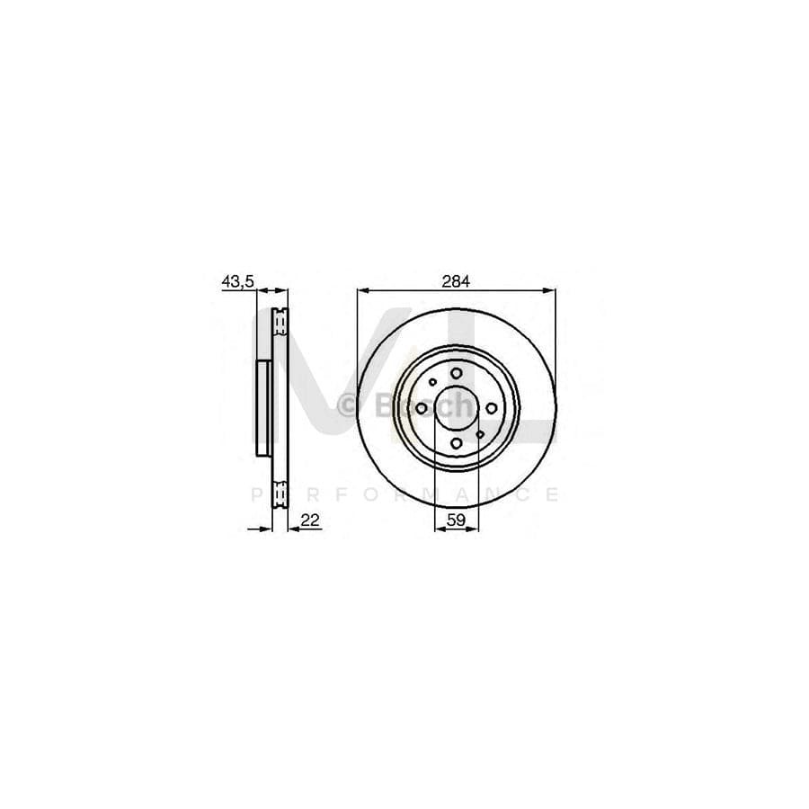 BOSCH 0 986 478 810 Brake Disc Internally Vented, Vented, Oiled | ML Performance Car Parts