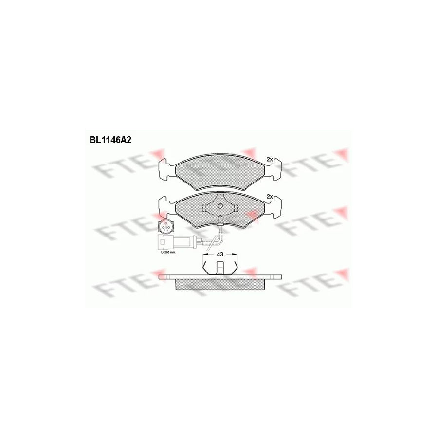 Fte BL1146A2 Brake Pad Set | ML Performance UK Car Parts