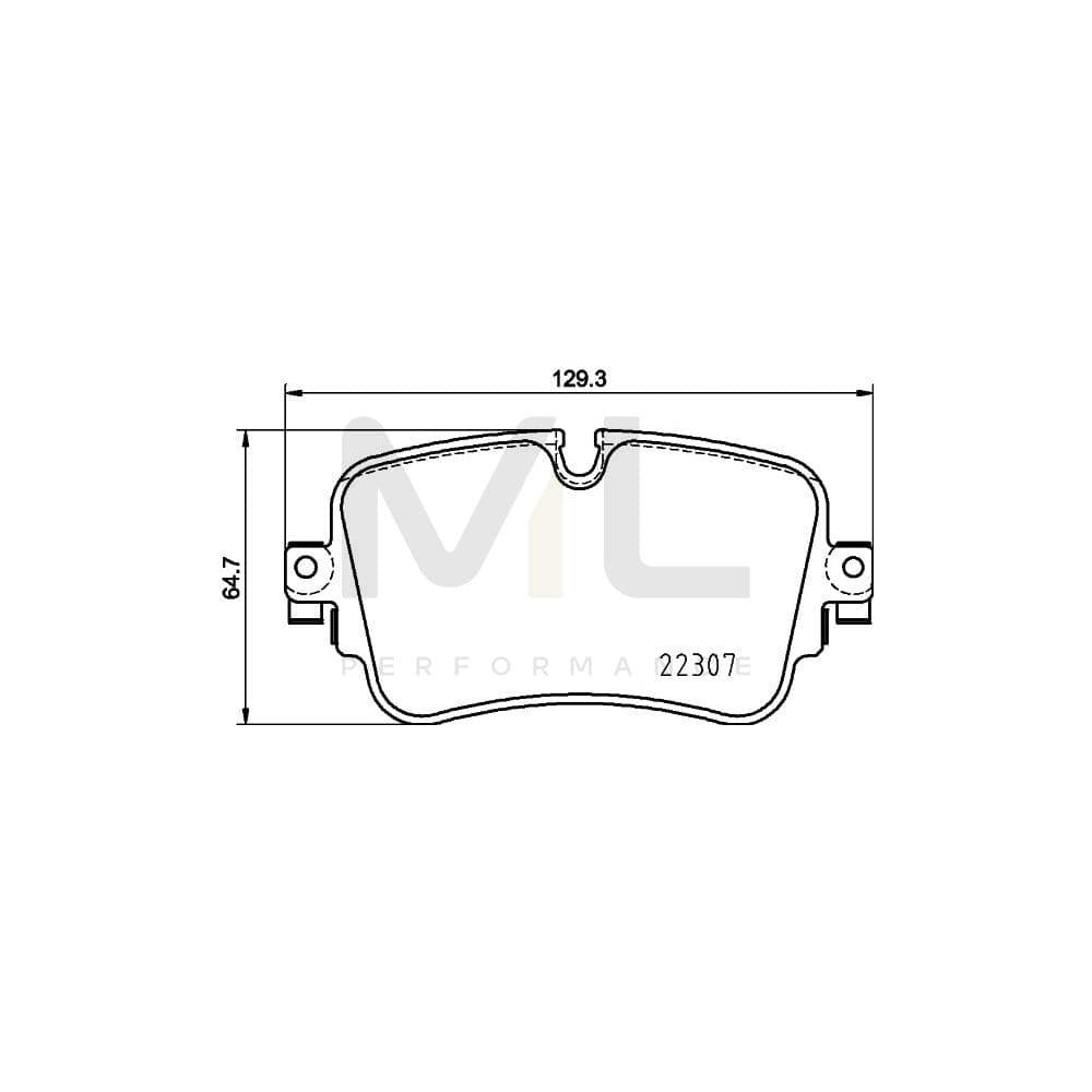 Hella 8DB 355 025-681 Brake Pad Set Prepared For Wear Indicator | ML Performance Car Parts